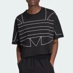 adidas アディダス　オリジナル　クロップド　Tシャツ　黒　ショート丈