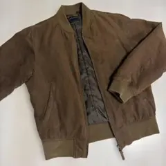 90s レザーボンバージャケット 本革 短丈 レザーフライトジャケット