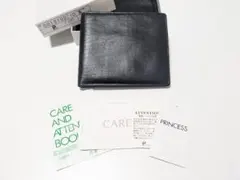 新品 正規品 プリンセス PRINCESS 二つ折り財布 小銭入れ無し 牛革