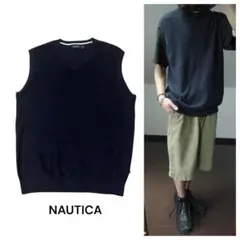 NAUTICA コットン　ベスト　アイビー　グランパコア