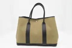 エルメス ガーデンパーティ PM トワルオフィシエ カーキ □F刻印 