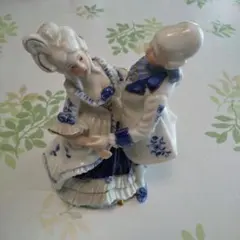 Demain （ドマン）陶器人形 フィギュリン 貴婦人 ペア 置物 インテリアのサムネイル