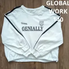 GLOBAL WORK キッズ 長袖カットソー ホワイト 140cm