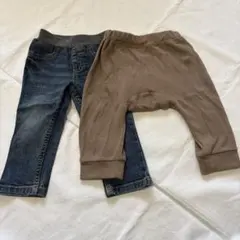 デニム レギンス ブラウン 2点セット 春服 保育園着