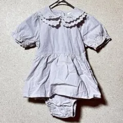 Cottoli　ベビー ロンパースワンピース　80サイズ　綿100％　ベージュ