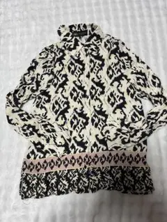 ZARA 長袖シャツ 総柄 アニマル柄風 XSサイズ