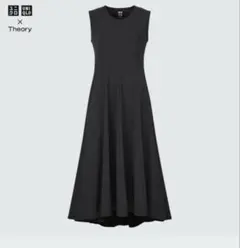 UNIQLO x Theory ノースリーブロングワンピース Lサイズ ブラック