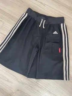 【美品】adidas ネイビー ナイロン ショートパンツ メッシュライン