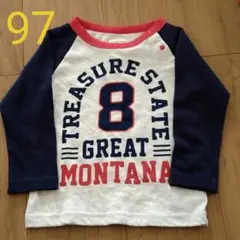 ベビー　トップス　97cm　長袖　Ｔシャツ　英字　数字 男の子
