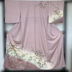 訪問着・付け下げ 薄桃色 花柄のサムネイル