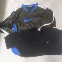 Nike 長袖シャツ Lサイズ 黒/青