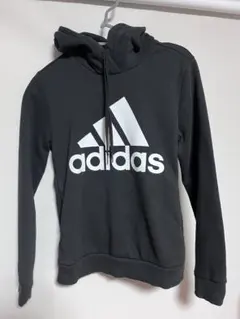 『美品』adidas ブラック パーカー フード付き