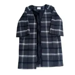 Discoat グレー系チェック チェスターコート F