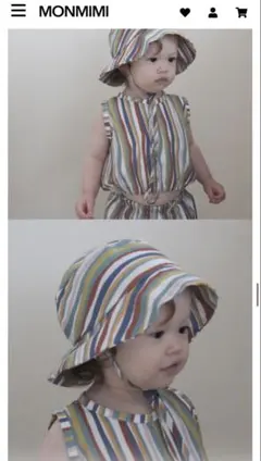 monmimiPumpkin Suits- Striped Muse2点セット