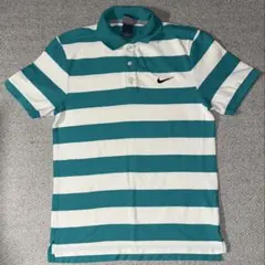 Nike XL ターコイズ ストライプ ポロシャツ