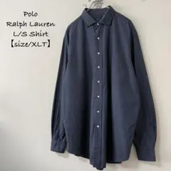 Polo/ポロラルフローレン★長袖シャツ★ネイビー/紺★XLT ※2XL相当