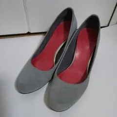 キビラ グレー スエード ハイヒール 23.5cm M