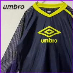 【良品】 umbro アンブロ ビッグロゴ ピステトップ ネイビー × イエロー