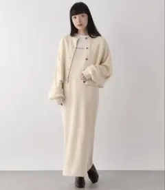 LOWRYSFARM ツイードフウＣＤ＊キャミ２Ｐワンピース