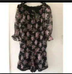 花柄オールインワン