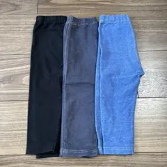 ユニクロ　10分丈レギンス　3着　80