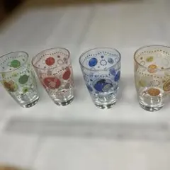 ディズニーキャラクター ガラスコップ 4個セット