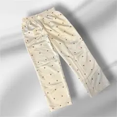 GU Mサイズ ハート柄 サテン ルームパンツ ホワイトのサムネイル