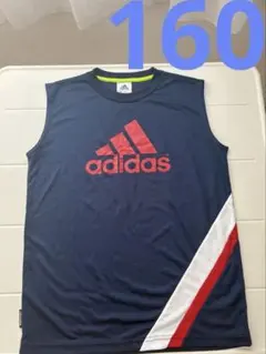 adidas アディダスノースリーブ タンクトップ ネイビー 160cmのサムネイル