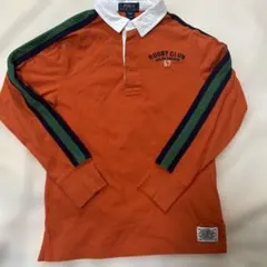 Ralph Lauren ラルフローレン ラグビーシャツ 長袖オレンジ　140