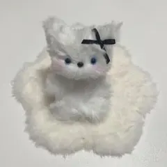 モールドール キーホルダー ハンドメイド 白猫