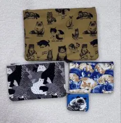 未使用⭐︎marble SUD 猫ポーチ　4点セットのサムネイル