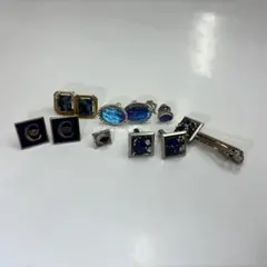 ▲タイピン　カフス　まとめ　青石付き