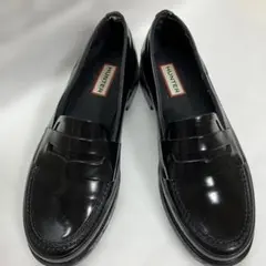 HUNTER（ハンター）レインシューズ ローファー UK5 24cm 訳あり❣️