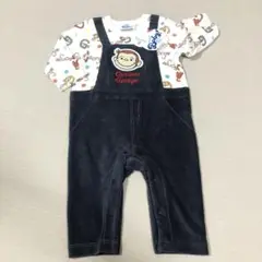 80cm おさるのジョージカバーオール　新品