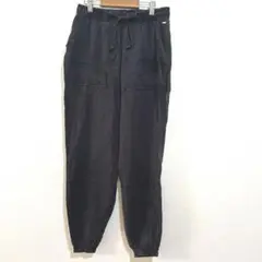 ピンク ジョガーパンツ 裾ゴム 黒 S リヨセル デイリー