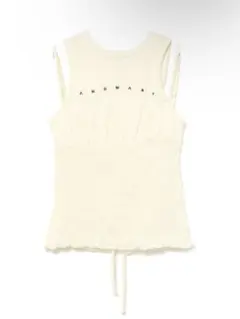 Shirring ribbon camisole White AM1371 - メルカリ