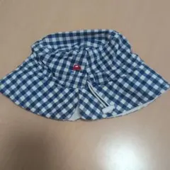 MIKI HOUSE　FIRST　青と白のチェック柄ハット