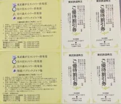 東武鉄道株主優待　ゴルフ割引券　東武藤が丘カントリー倶楽部星の宮カントリー倶楽部のサムネイル