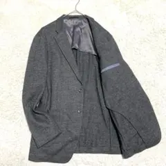 大きいサイズ ユニクロ ツイード ウールブレンド テーラードジャケット
