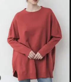 coca クルーネックニットチュニック　L