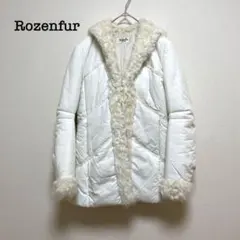 Rozenfur ローゼンファー 中綿コート 白　【38】 リアルファー 防寒のサムネイル