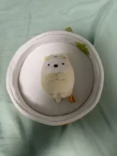 すみっコぐらし 受注 ねこの日 てのりぬいぐるみ しろくま