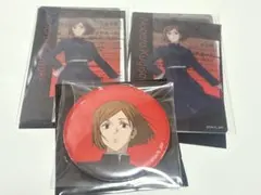 呪術廻戦 アニメーション 呪術廻戦展 釘崎野薔薇 缶バッジ1点、クリアカード2点