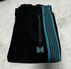 Needles 絲絨褲 M 黑色 淺藍色