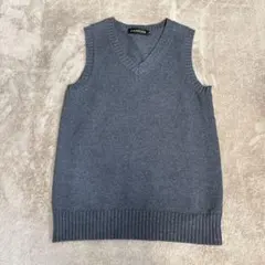 CAMPURE グレー Vネック ノースリーブ スクールベスト Mサイズ