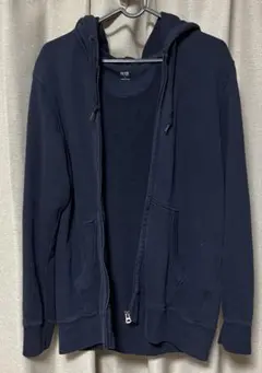 ユニクロ　スウェットフルジップパーカ（長袖）　ネイビー