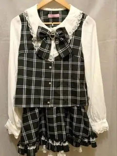 【値下げ】Princess Melody セットアップ ブラック チェック