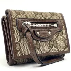 【限定•美品】グッチ×バレンシアガ コラボ　三つ折り財布 GGキャンバス×シティ