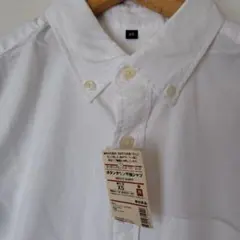 新品★未使用 　ボタンダウン半袖シャツ　XS　１６０　白