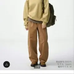 新品未使用　GU　ジーユー　コーデュロイバレルレッグイージーパンツ